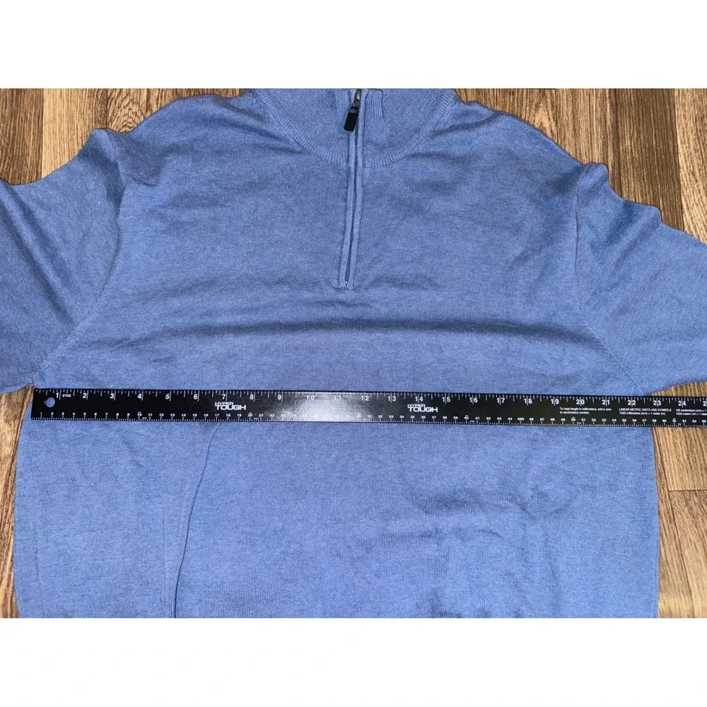 Jos A‎ Bank Signature Collection Blue 100% Pima Cotton Quarter Zip Sweater XL